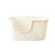 thumbnail image 1 of Caja De Arena Para Gatos Con Parte Superior Abierta, Lavabo Grande Para Arena Para Gatos De Interior, Conejo, Blanco, 1 of 5