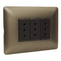 Genérico - Tomacorriente Triple 2P+T 10A 220V Mtx Cafe Stanford Café