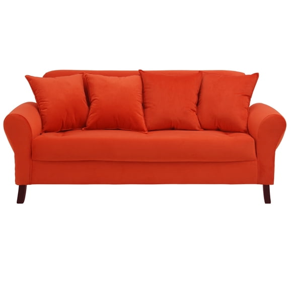 Sofa Lua 3c Felpa 20 Naranja