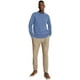 thumbnail image 2 of Jersey Tommy Hilfiger liso con cuello redondo para hombre, color azul/HTR, talla XL, 2 of 3