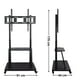thumbnail image 3 of Rack Soporte Con Ruedas Pedestal Móvil 32 A 70 Color Negro, 3 of 6