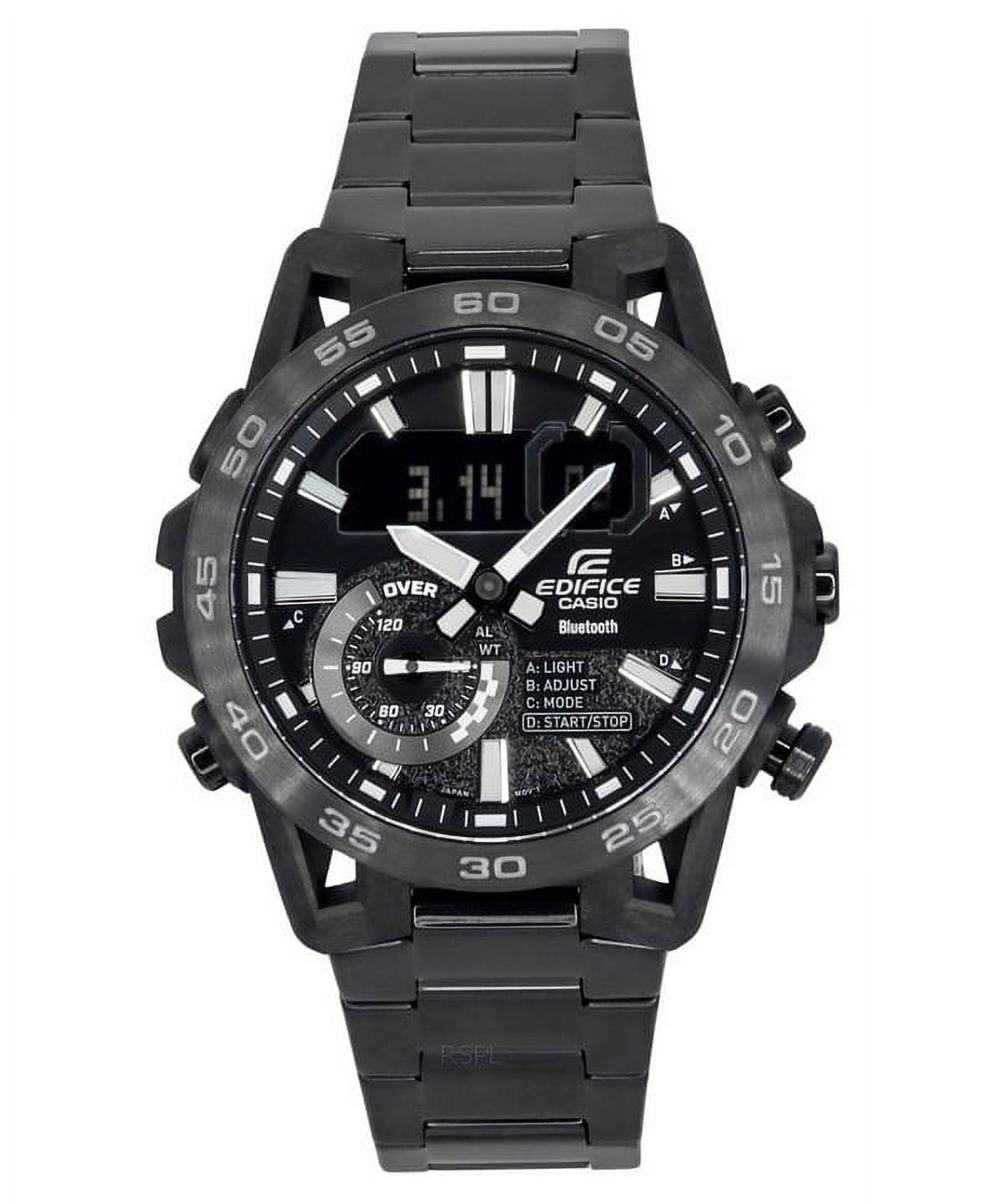 Reloj Casio Edifice Sospensione Smartphone Link Bluetooth Analog Digital Black Dial Quartz Ecb-40Bk-1A 100 Men'S Watch
