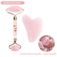 thumbnail image 1 of Natural Rose Quartz Jade Roller Gua Sha Set Facial Body Massager Roller Jade Stone Massage Set Face Lifting Beauty Massage Tools, 1 of 3