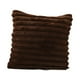 thumbnail image 3 of Funda de almohada de felpa de piel sintética, funda de almohada, funda de cojín para sofá, dormitorio, sala de estar, hotel, regalo de inauguración de Marrón oscuro, 3 of 5