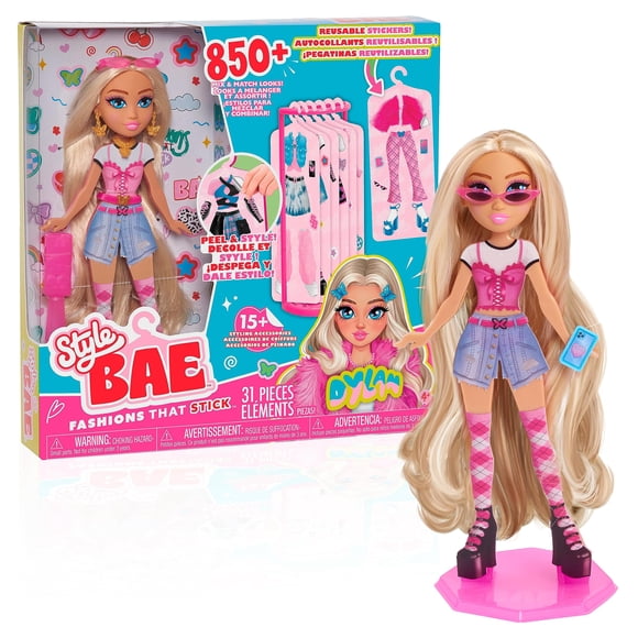 Muñeca moderna Just Play Style Bae Dylan de 25 cm con 28 piezas