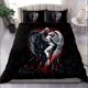 thumbnail image 1 of Skull and Beauty Duvet Cover Set Gothic Sugar Skull Angels and Demons Bedding Set with Pillowcase Double Bed Sets, 1 of 5