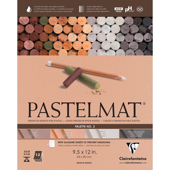Paleta Pastelmat Pad Clairefontaine n.º 2, 24 x 30 cm, 360 g