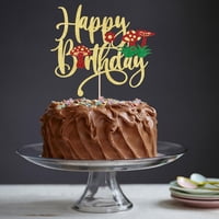 Decoración De Tarta Con Purpurina En Forma De Hongo Qertesl Para Fiesta De Cumpleaños