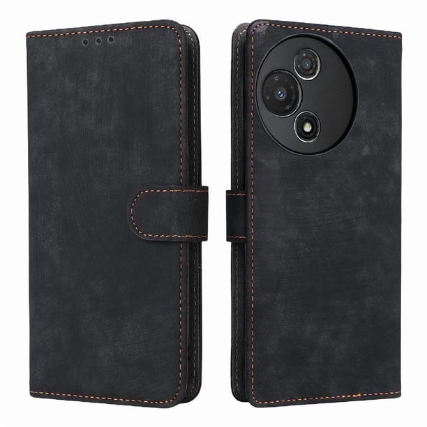 Funda Billetera para TCL 60 5G con Soporte - Cartera de Cuero con Ranuras Negro