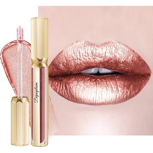 Labial Líquido Nude Depuplum Metálico Larga Duración