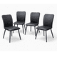 thumbnail image 1 of Pack De Sillas X4 De Comedor Modernas Tapizadas Negras / Diseño Elegante Y Resistente, 1 of 2