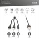 thumbnail image 2 of Cable USB DIGITUS 1,0 m USB‑A a Lightning/Micro/USB‑C negro, 2 of 9