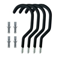 Magideal - 4 Piezas Ganchos De Pared Ganchos Para Abrigos Toalla Abrigo Muebles Accesorios De Hardware Ganchos Colgantes Sombreros Para Cocina Pared Baño Casa De Negro Mate