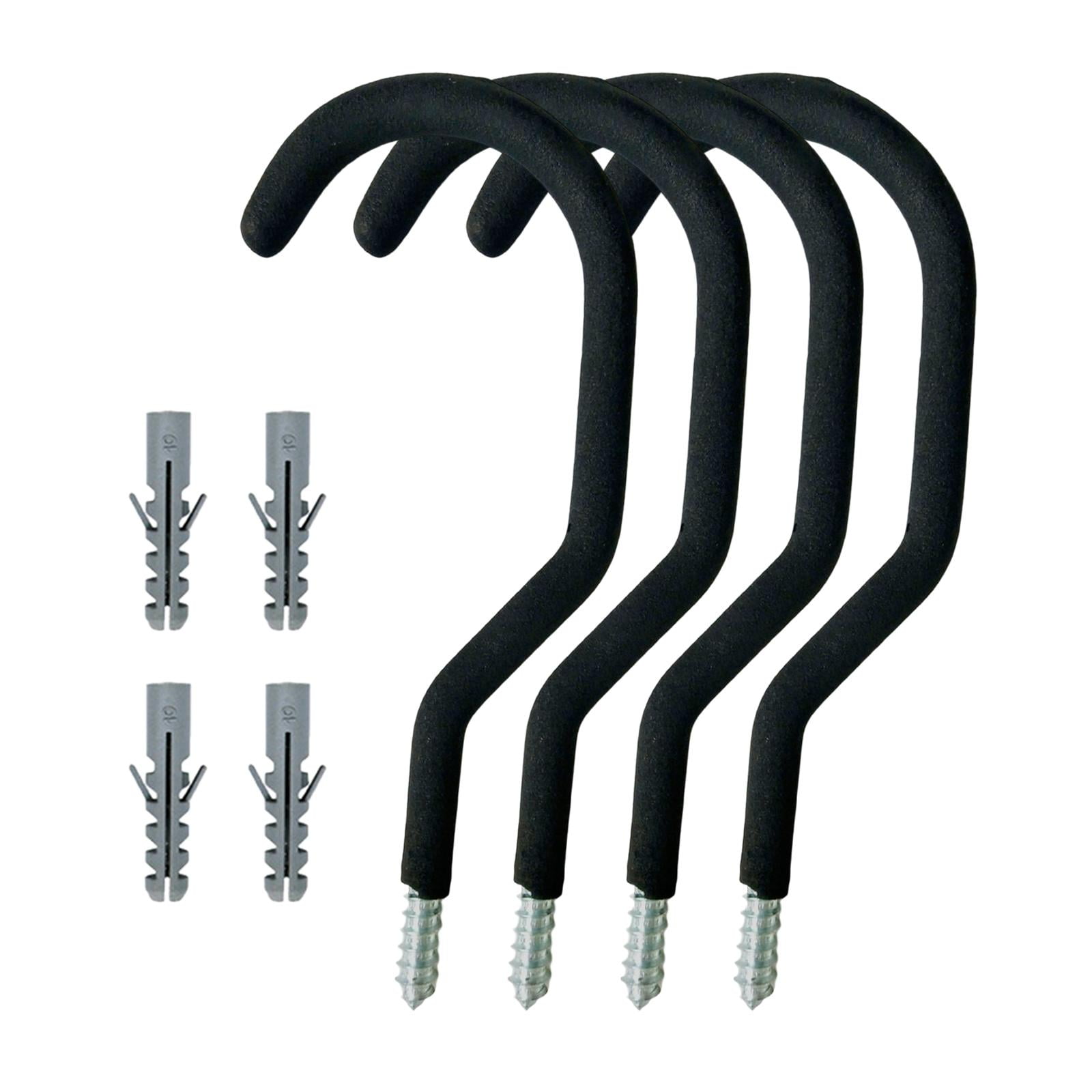 Magideal - 4 Piezas Ganchos De Pared Ganchos Para Abrigos Toalla Abrigo Muebles Accesorios De Hardware Ganchos Colgantes Sombreros Para Cocina Pared Baño Casa De Negro Mate