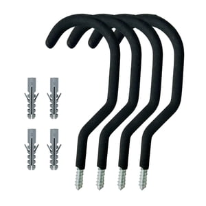 Magideal - 4 Piezas Ganchos De Pared Ganchos Para Abrigos Toalla Abrigo Muebles Accesorios De Hardware Ganchos Colgantes Sombreros Para Cocina Pared Baño Casa De Negro Mate
