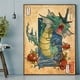thumbnail image 1 of 1 Pc Vintage Anime Poster, Sea Wave Taiji Fish Dragon Canvas Painting, Japanese Style, Wall Art, For Kitchen Room Decor, 1 of 3