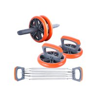 Sdmed - Set Ejercitación 3 En 1 - Rueda - Elongador - Push Up