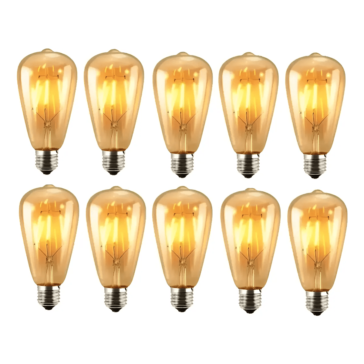 Pack X10 Ampolletas Belug Filamento Led Edison 8w Retro Vintage Blanco Cálido