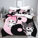 thumbnail image 1 of v2503 Bed Sheets Series Kurome % Polyester Printed Bedding Set Duvet Cover Queen Cotton Cute Printed Cartoon Quilt Cover With Pillowcas 3-Piece Bedding Set (1 Duvet Cover + 2 Pillow Shams) Bed Sheets, 1 of 5