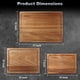 thumbnail image 2 of Juego de tablas de cortar HAONEYS Wood con ranura para jugo, 3 tamaños, 2 of 3