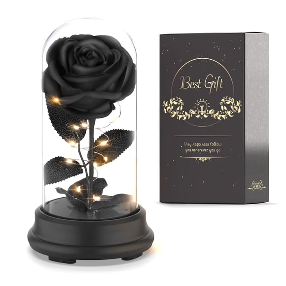 Lámpara Eternal Flower Deluxsa Forever Preserved Black Rose