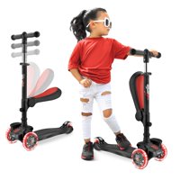 Scooter Hurtle De 3 Ruedas Para Niños, 2 En 1, Asiento Y Soporte Con Asiento