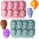 thumbnail image 1 of Paquete de 2 moldes de silicona con forma de calavera 3D de 8 cavidades para hornear, bandeja con temática de calavera, herramienta para hornear de bricolaje para pasteles de chocolate, postres, dulce, 1 of 7