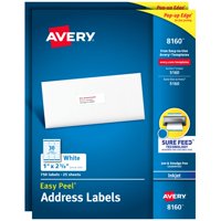 Etiquetas De Dirección Avery Easy Peel Sure Feed, 1 X 2,6 Pulgadas, 1500