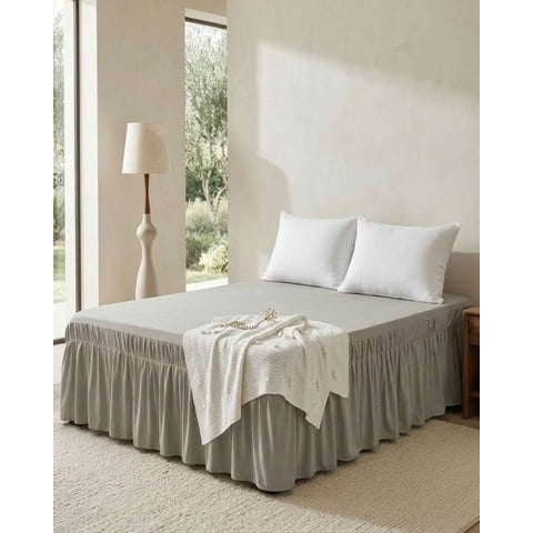 Mylhogar - Faldon De Cama Elasticado Premium King
