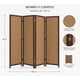 thumbnail image 3 of Biombo De Madera Resistente 4 Paneles Tejido H 200x180cm vino, 3 of 3