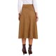 thumbnail image 3 of INSPIRE CHIC Falda de Mujer de Gamuza Sintética con Cintura Alta Elástica A-Line Midi Falda Otoño Invierno Conjuntos de Trabajo M Marrón, 3 of 6