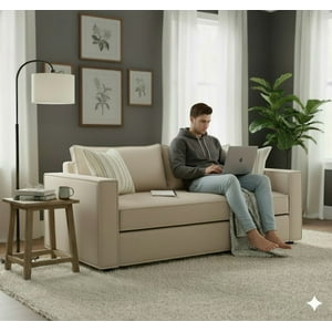 Sitial Home - Sofa 3 Cuerpos Amira Beige Resortes Full Comfort