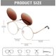 thumbnail image 5 of Gafas de sol retro J&L con bisagra plegable dorado ámbar, 5 of 6