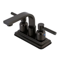 Grifo De Baño Kingston Brass Con Doble Manija, Juego Central De 4 Pulgadas