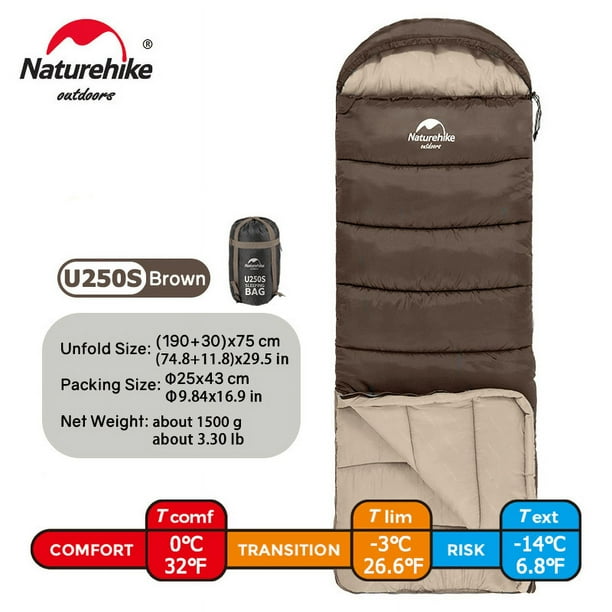 Naturehike Hooded Sleeping Bag, Ultralight Lightweight Waterproof Cotton Sleeping Bag For Hiking Climbing, Outdoor Camping Accessories, Super Foot Bowl Spectators & Super Sunday Party Goods