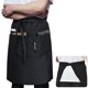 thumbnail image 1 of Delantal ROTANET negro 71 cm, 3 bolsillos, impermeable, 1 of 6