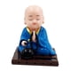 thumbnail image 1 of Figura De Pequeño Monje, Coche De Juguete Con Energía Solar, Cabeza De Bobble, Adorno De Coche De Juguete S Azul, 1 of 3