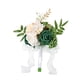 thumbnail image 4 of 29 Cm Rosas Artificiales Ramo De Novia Boda Hecho A Mano Elegante Ramo De Lanzamiento Verde, 4 of 5