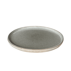 Mova - Set 6 Platos Redondo Ceramica 28 Cm Gris Linea Oslo - ( Tipo Gres )