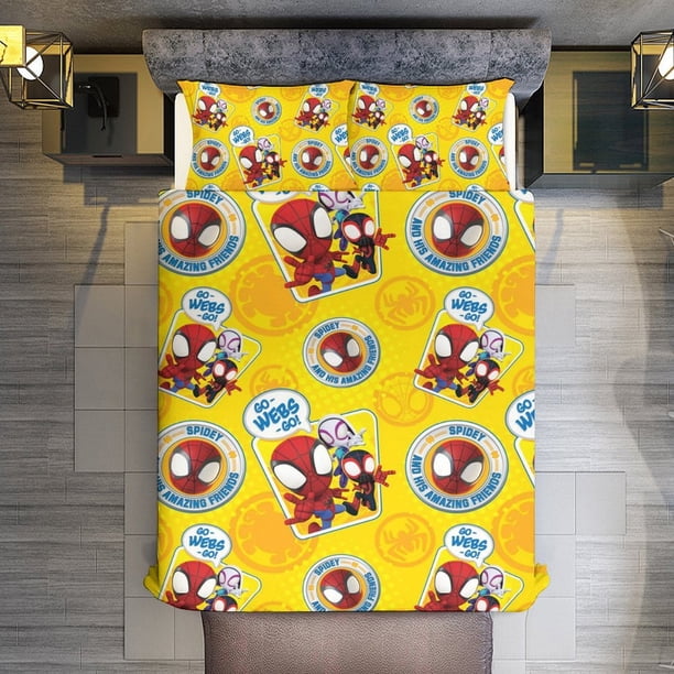 Marvel-Spider-Man Comforter Set for Kids Boys Teen Men Tween 3D Lightweight Microfiber Bedding Sets
