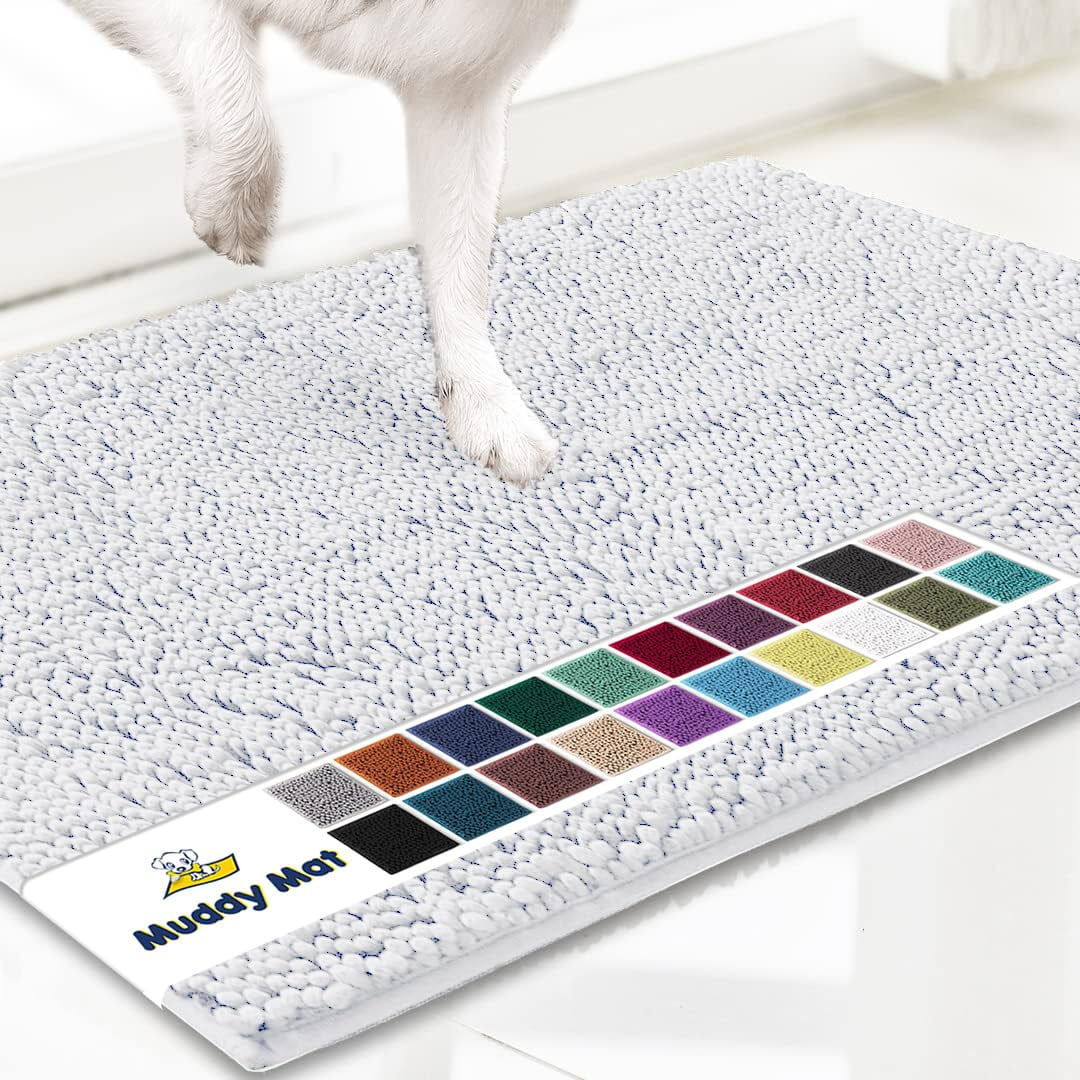 Felpudo Muddy Mat® De Microfibra Superabsorbente, 60 X 90 Cm, Color Blanco