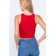 thumbnail image 4 of Saronite Top Corto Básico de Tirantes con Cuello Halter, Rojo Intenso (para Mujer), 4 of 4