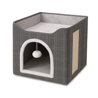 Mundo Online - Cama Mascota Soft Confort Plegable Con Rascador Y Pompon 39C