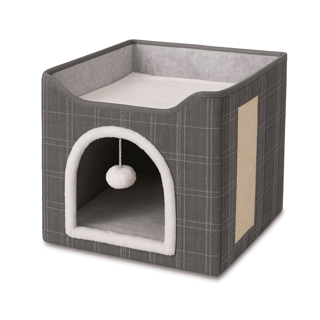 Mundo Online - Cama Mascota Soft Confort Plegable Con Rascador Y Pompon 39c