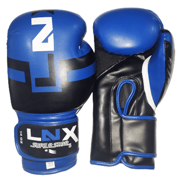 Guantes Boxeo Super Star LNX Negro y Azul