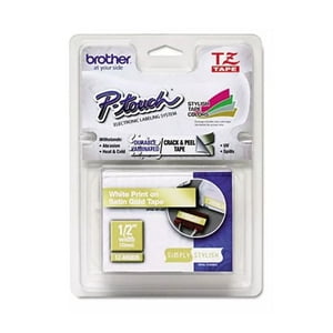 Etiquetas Brother Tze-Mq835 12Mm Blanco Sobre Dorado