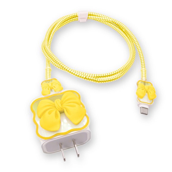 Protector de cable Zougon con diseño de lazo 3D transparente