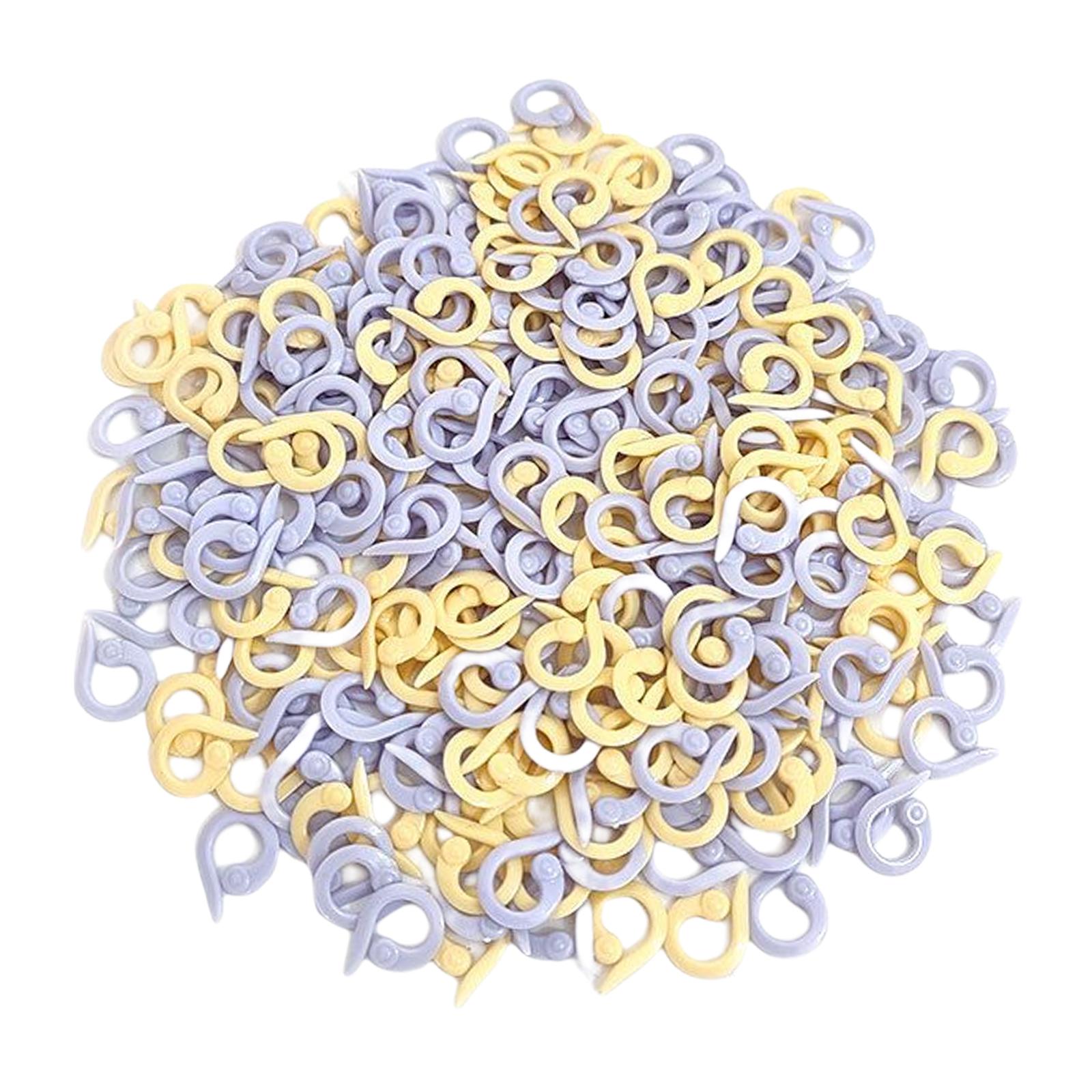 Magideal - 100X Stich Rico Y Artesanía Círculos Accesorios Clips De De Extremo Abierto Diy Tejer Herramientas Para Manualidades Conjunto