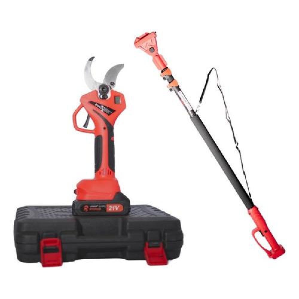 Ryuken - Podadora De Altura Tijeras 2 Baterías Corte 40mm 3 Metros Rk