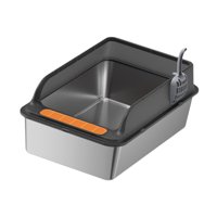 Ioensy - Caja De Arena Para Gatos, Suministros Para Mascotas, Valla Elevada, Bandeja De Arena Para Gatos De Interior, Color Negro